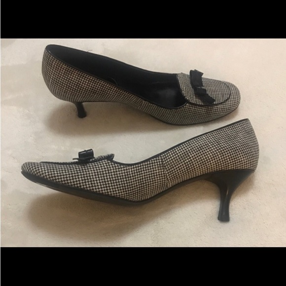 Enzo Angiolini Houndstooth Heeled Loafers - Picture 10 of 14